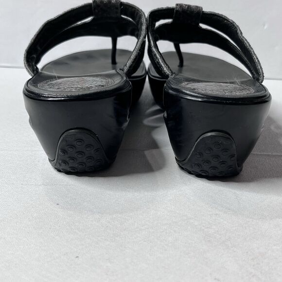 Cole Haan  Grey Snakeskin Platform Wedge Sandals Women’s Size 8.5 B - Picture 7 of 15